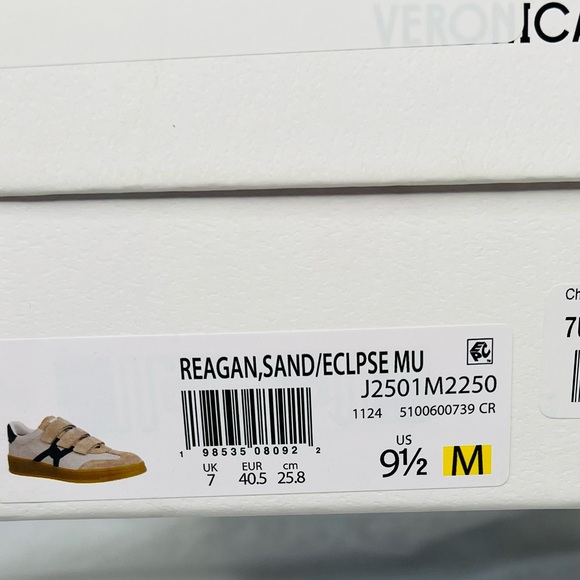 Veronica Beard Reagan Triple Grip Sneaker, Sand/Eclipse, Women’s 9.5, NIB - Picture 9 of 10